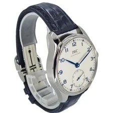 IWC Portugieser IW358304 Stainless Steel Silver Leather Diamond 40.0mm #KNW1036 3