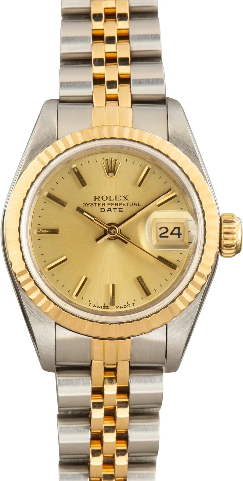 Rolex — Lady Rolex Date Champagne Index Dial Ref 69173 — Watch — resale