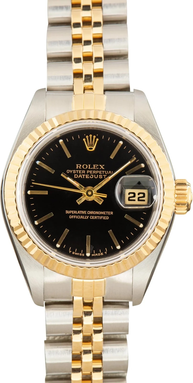 Two Tone Rolex Datejust Ref 69173 Black Dial 2
