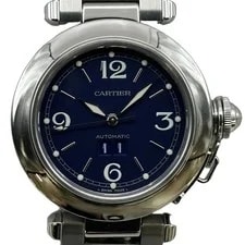 Cartier — Cartier Pasha C Big Date W31047M7 35mm Stainless Steel Navy Dial OKW3410 — Watch — resale