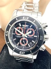 Breitling — Breitling A73310 Superocean Swiss Quartz Chronograph Black Dial 46mm — Watch — resale