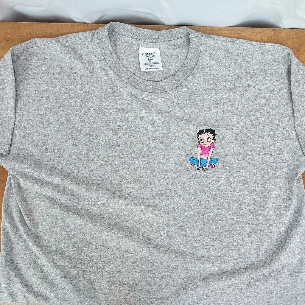 USA Made Betty Boop Emboridered Logo T-Shirt — streetwear — resale