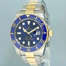 2018 Papers Rolex 116613LB Submariner Blue Ceramic Two Tone Yellow Gold 3