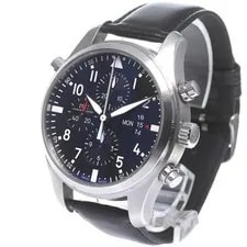 IWC Schaffhausen Pilot IW377801 46mm SS Black Dial Automatic #C159 2