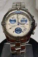 Breitling — Breitling A73350-White Dial-Blue Sub Dials-Original Box / Papers-38mm — Watch — resale