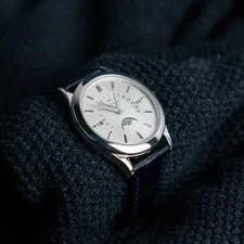 Patek Philippe Perpetual Calendar Retrograde – 39.5mm Platinum Silver Dial – Ref 3