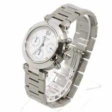 Cartier Pasha C Chronograph W31039M7 Date White Automatic Self Windin 3