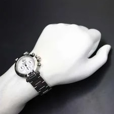 Cartier Pasha C Chronograph W31039M7 Date White Automatic Self Windin 4