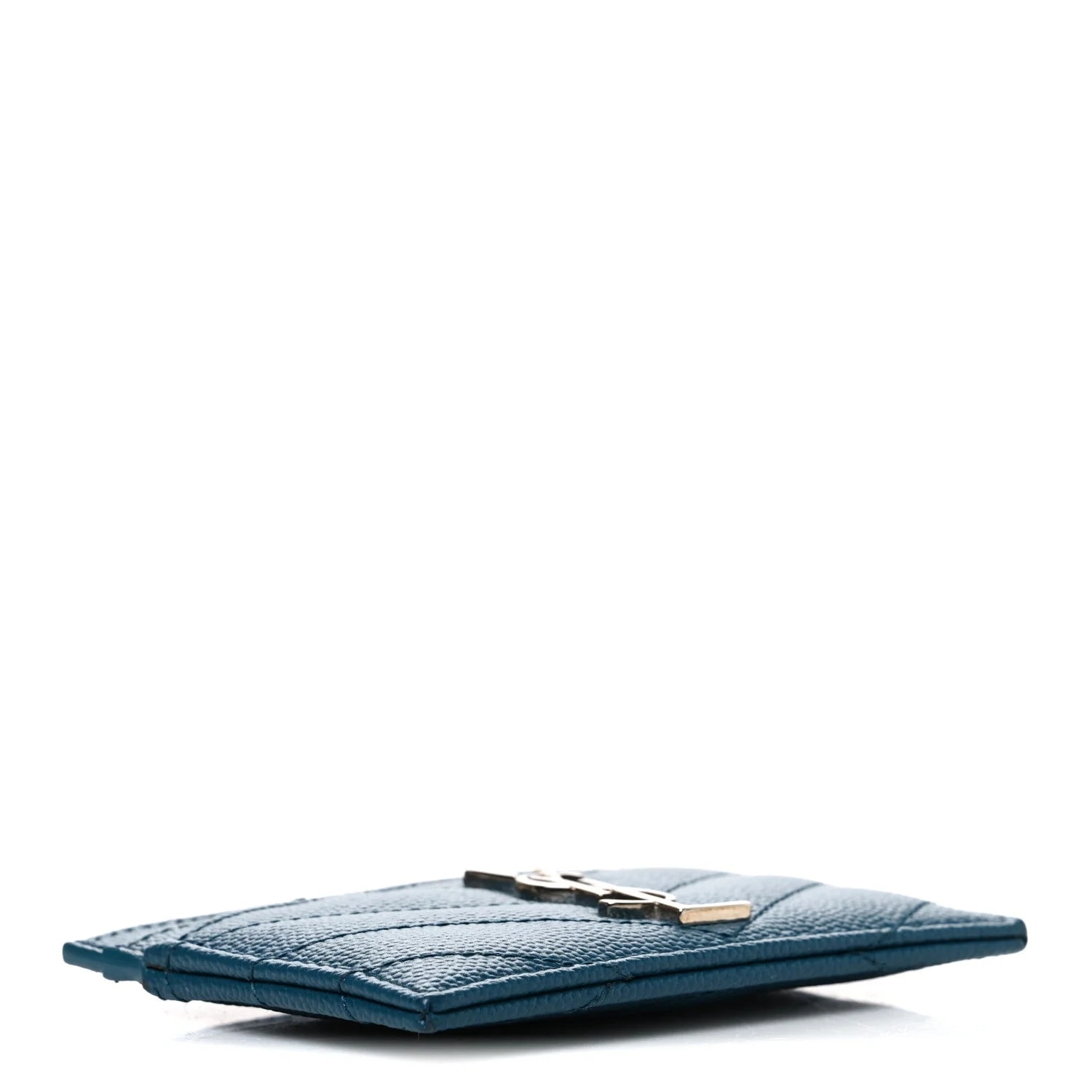 Grain de Poudre Chevron Credit Card Case Peacock 4