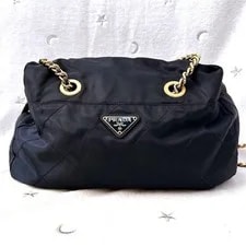 Prada Chain Triangle Logo Quilting From Japan 2
