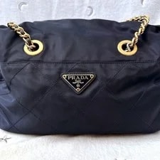 Prada Chain Triangle Logo Quilting From Japan 3