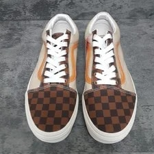 Vans Old Skool Mixed Utility Checkerboard Casual Shoes 8.5 10 Nby 3