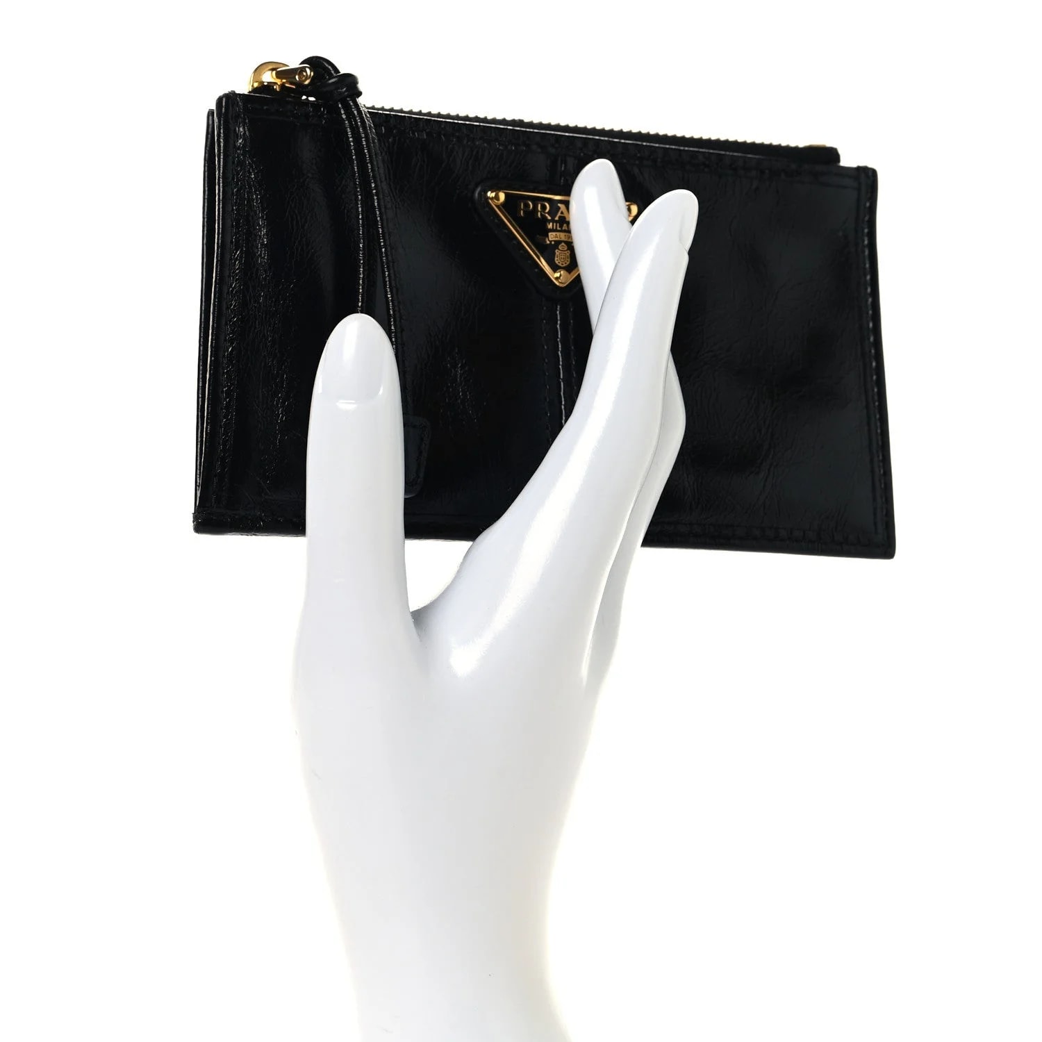 Glossy Triangle Zip Card Holder 2
