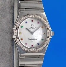 Omega — Omega Constellation Iris - 25MM - White MOP Diamond Dial - 1475.79 — Watch — resale