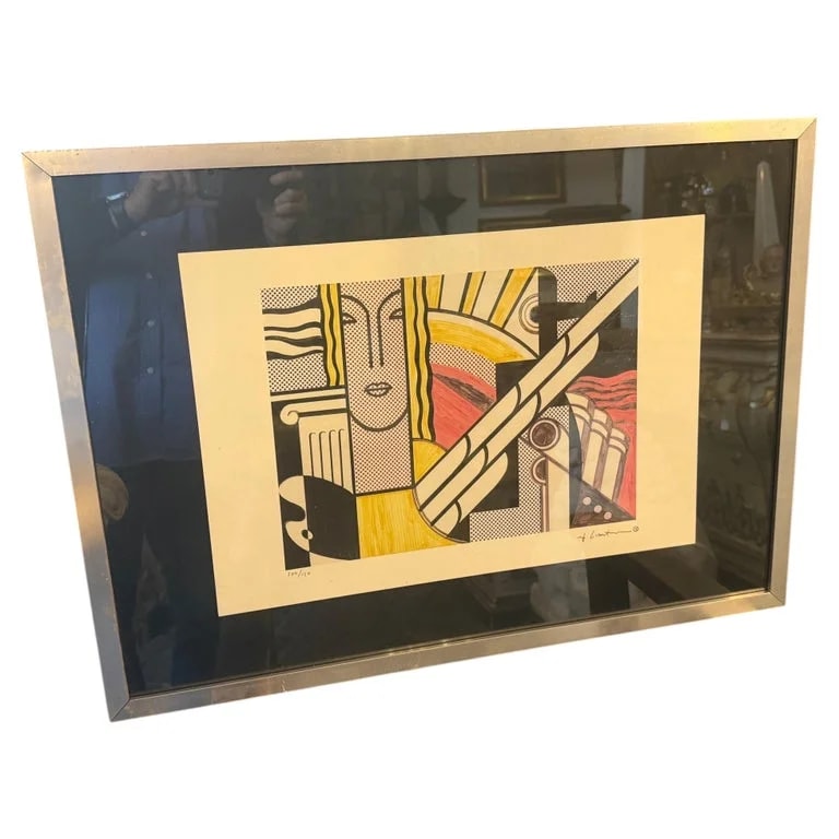 Roy Lichtenstein — 21st Century Framed Pop Art 100/150 Lithograph Modern Art By Roy Lichtenstein — decorative_art — resale