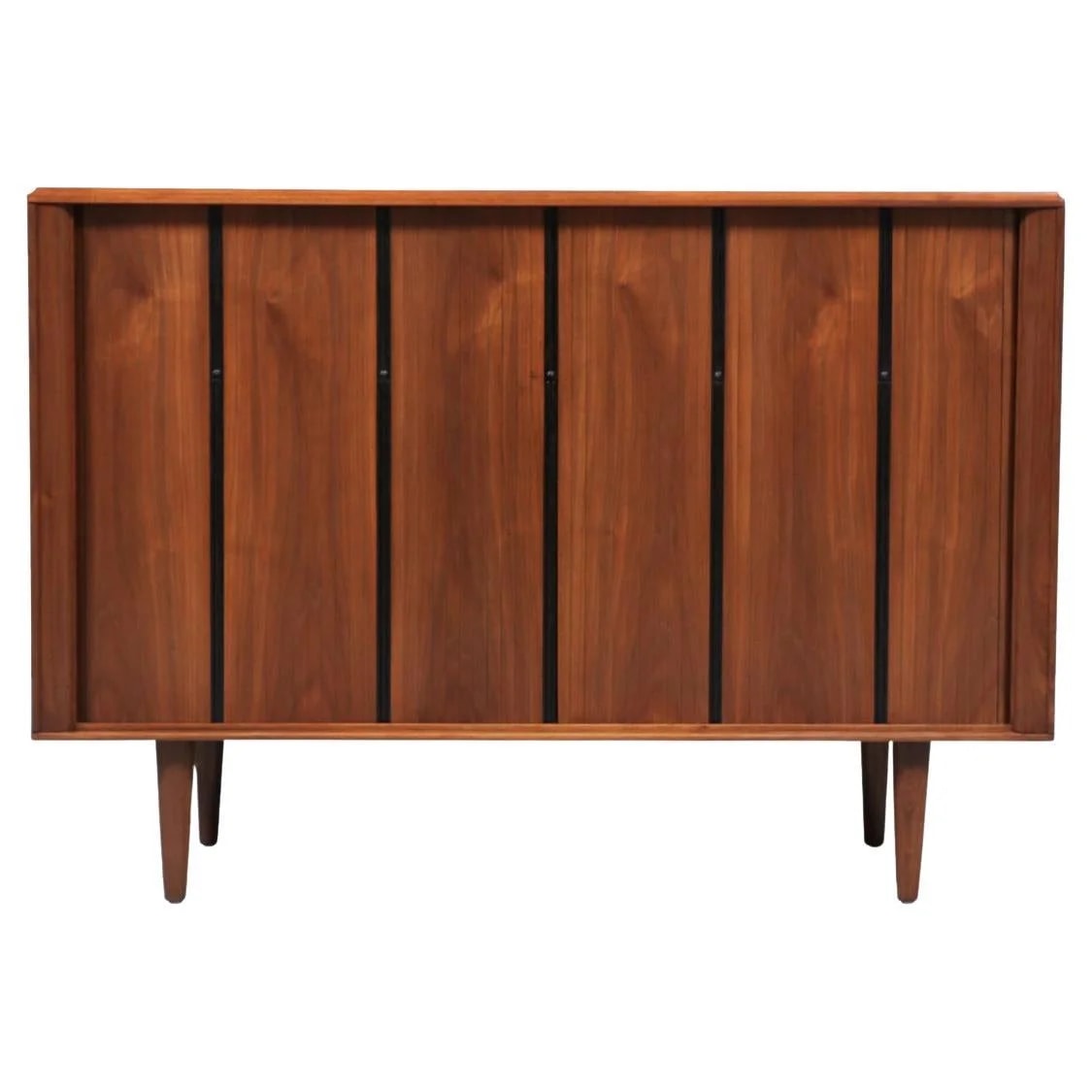 Barzilay — Expertly Restored California Modernist Tambour Door Credenza By Barzilay — Furniture — resale