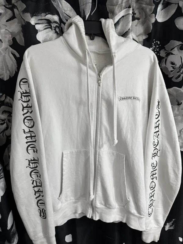 Chrome Hearts — Hearts Scroll Zip Up Hoodie — streetwear — resale