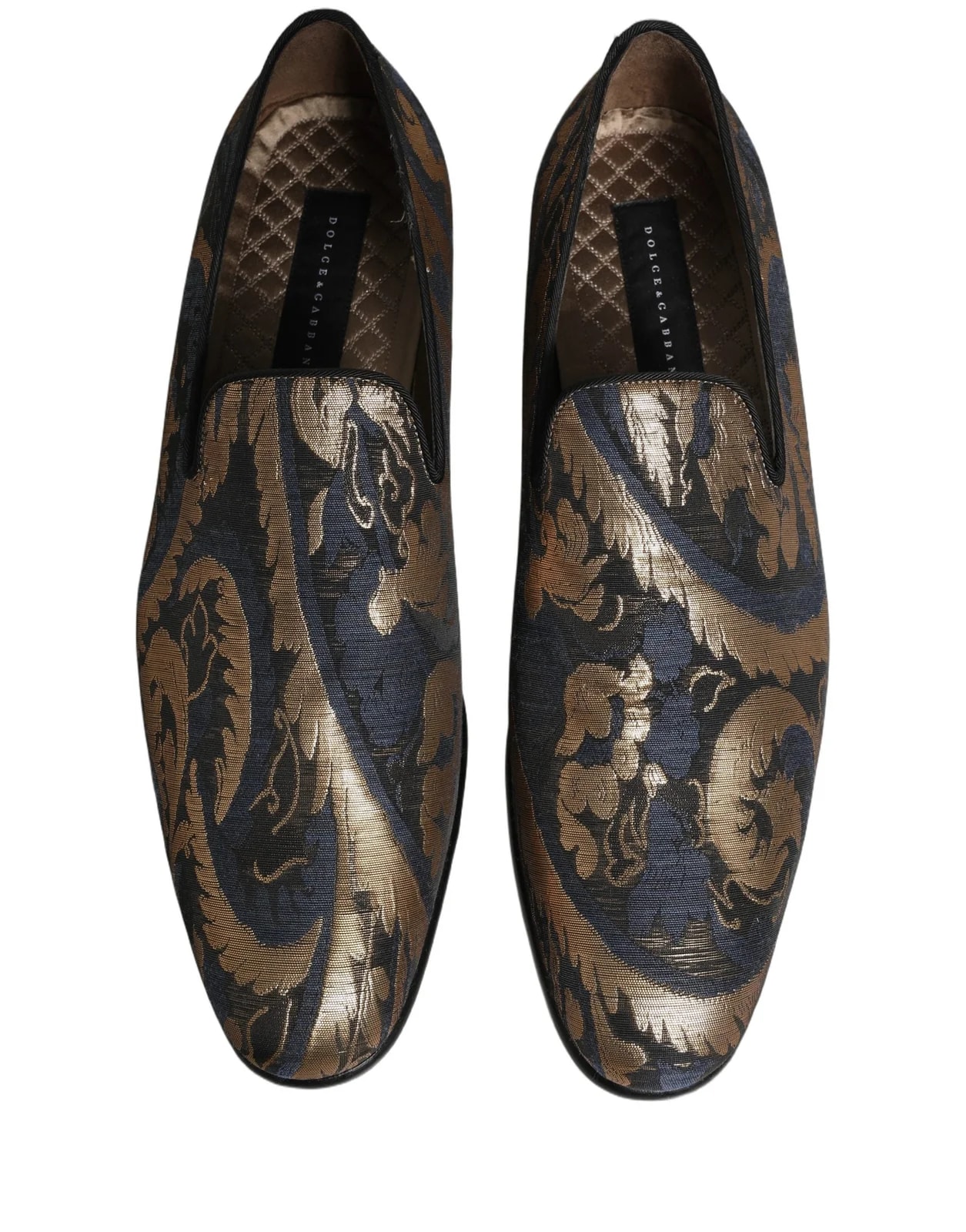 Dolce & Gabbana Brocade Slip on Dress Loafers Shoes 3