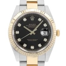 Rolex — Rolex Datejust 41 10P Diamond 126333G Black 3 Row Oyster Bracelet Random Num... — Watch — resale