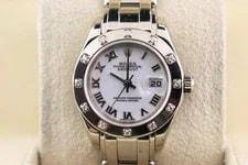1999 Rolex Datejust 80319 White Roman Dial 18kt Pearlmaster WG No Papers 29mm 2