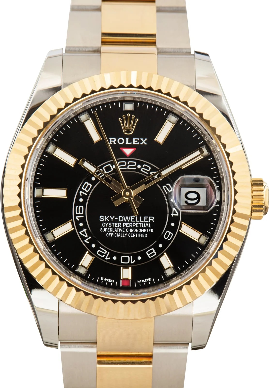 Steel & 18k Yellow Gold Rolex Sky-Dweller Ref 326933 Black Dial 2