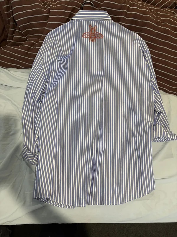 Gucci — Gucci Bee Stripe Button Up — streetwear — resale