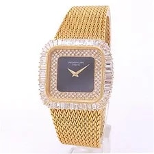 Patek Philippe — Patek Philippe 18k Yellow Gold Manual Diamonds Black 3625/1 — Watch — resale