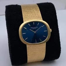 Patek Philippe Ellipse 3583 18k Yellow Gold Blue Dial Manual Wind 3