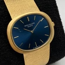 Patek Philippe Ellipse 3583 18k Yellow Gold Blue Dial Manual Wind 4