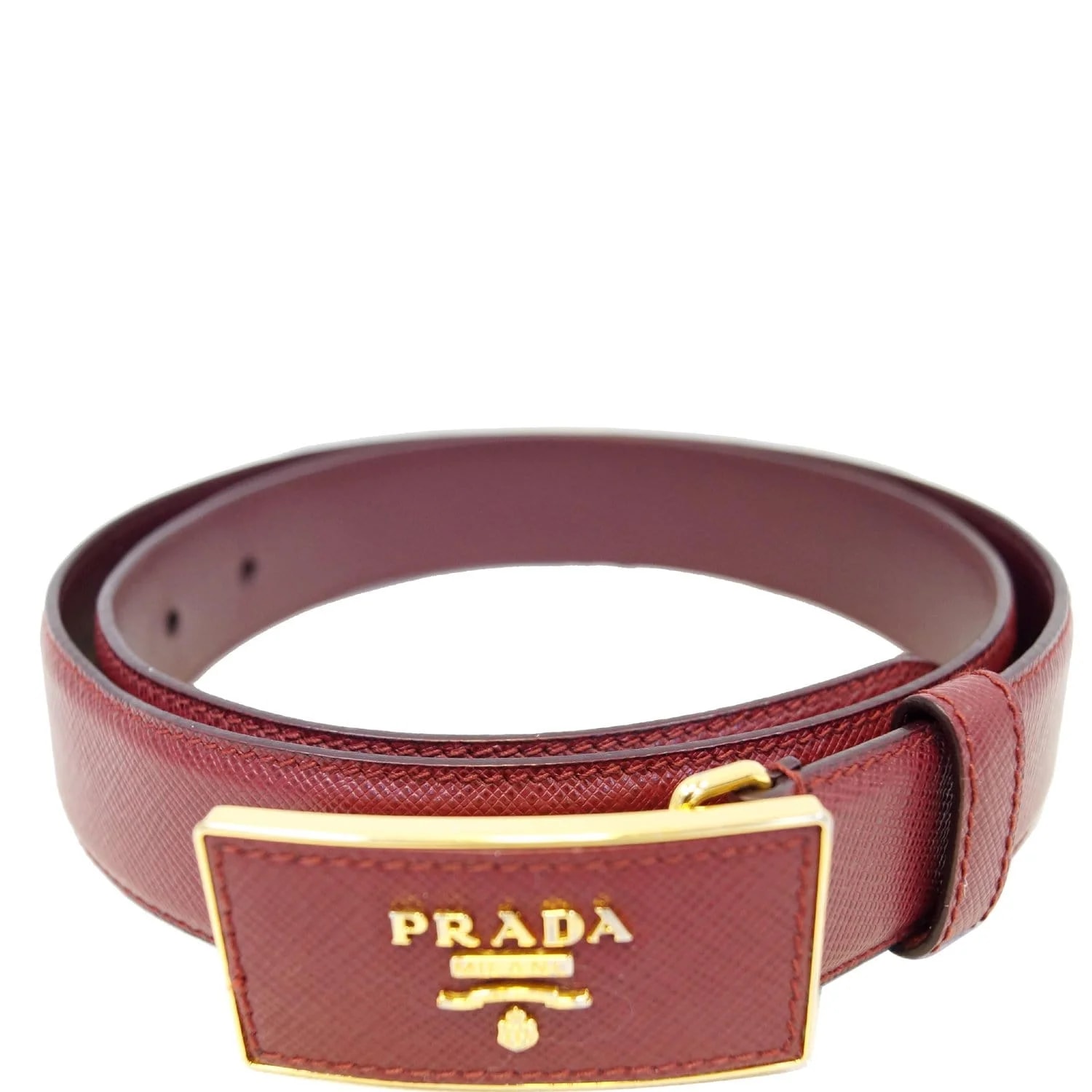 Prada — Prada Logo Belt 34/85 — Accessory — resale