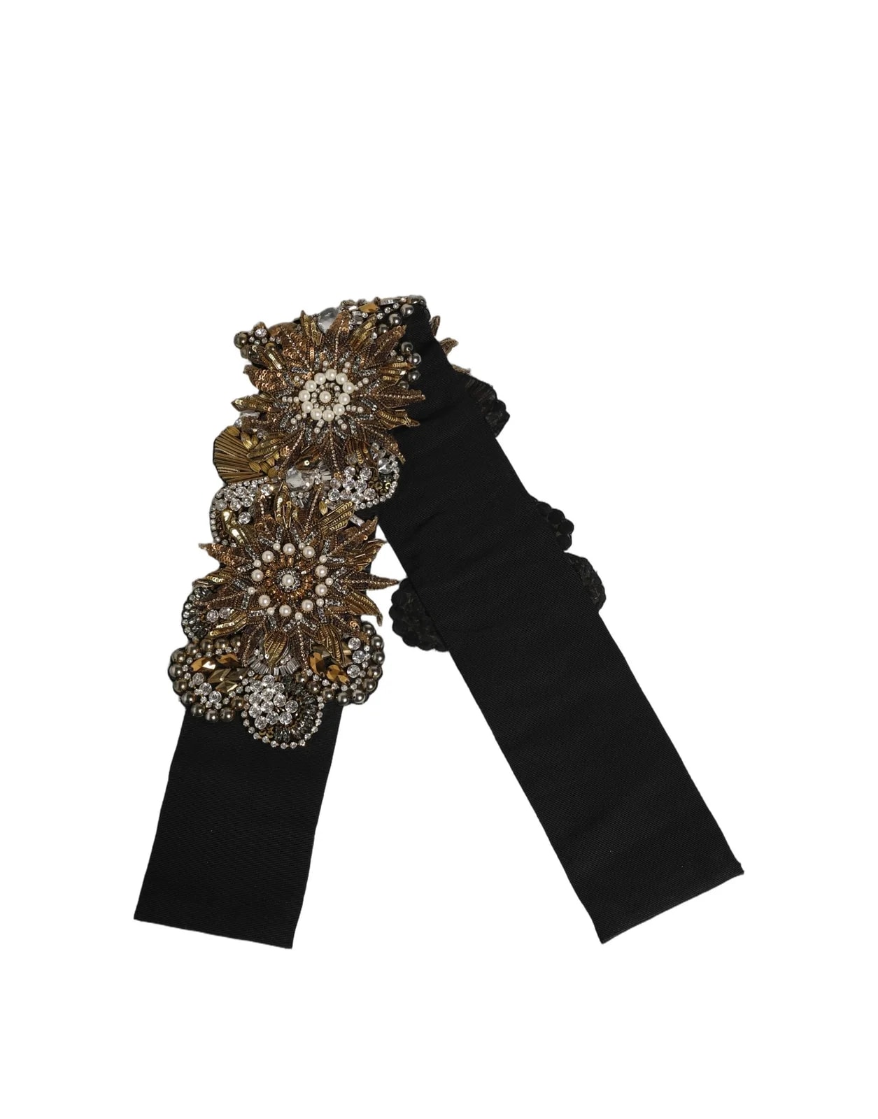 Dolce & Gabbana — Dolce & Gabbana Tone Flower Brooches Belt — Accessory — resale