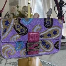 Fendi Paisley Bead Beaded Evening Strap 2
