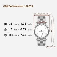New Belt [Read] Omega Seamaster 167.070 24Jewels AT From Japan Z193 2