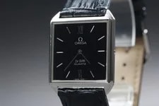 Omega — Omega de Ville 1365 Roman Quartz Black Dial Square From Japan — Watch — resale