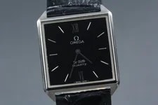 Omega de Ville 1365 Roman Quartz Black Dial Square From Japan 2