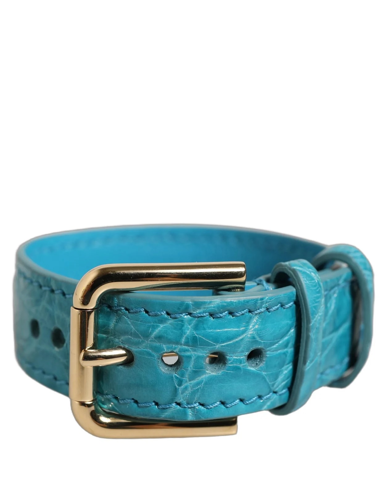 Dolce & Gabbana — Dolce & Gabbana Texture Buckle Belt Strap Bracelet — Accessory — resale