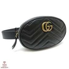 Gucci — Gucci GG Marmont Quilting Belt 476434 X Matte Ma — Handbag — resale