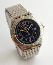 Breitling , B66050 Wings, Black Dial Gold Accents, Bullet Band 2