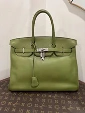 Authentic Hermes Pelouse Birkin 35cm in With Palladium Hardware 2