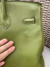 Authentic Hermes Pelouse Birkin 35cm in With Palladium Hardware 3