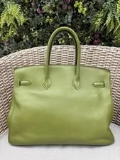 Authentic Hermes Pelouse Birkin 35cm in With Palladium Hardware 4