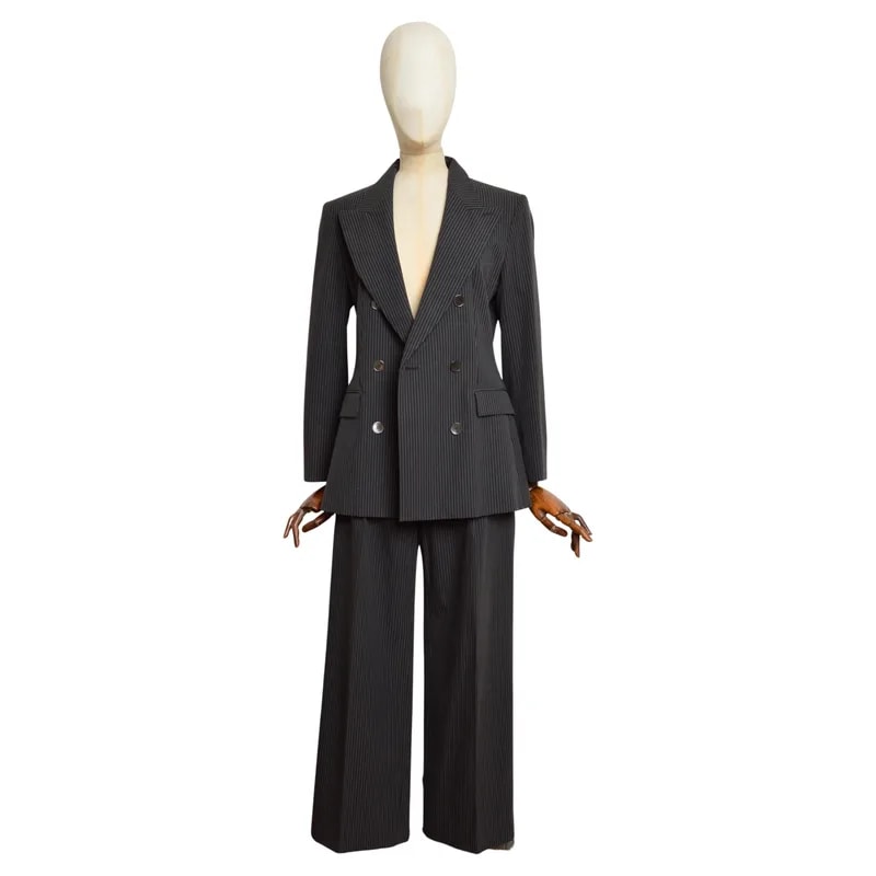 Yves Saint Laurent — Yves Saint Laurent By Tom Ford Pinstriped Blazer Pant Trouser Suit — Clothing — resale