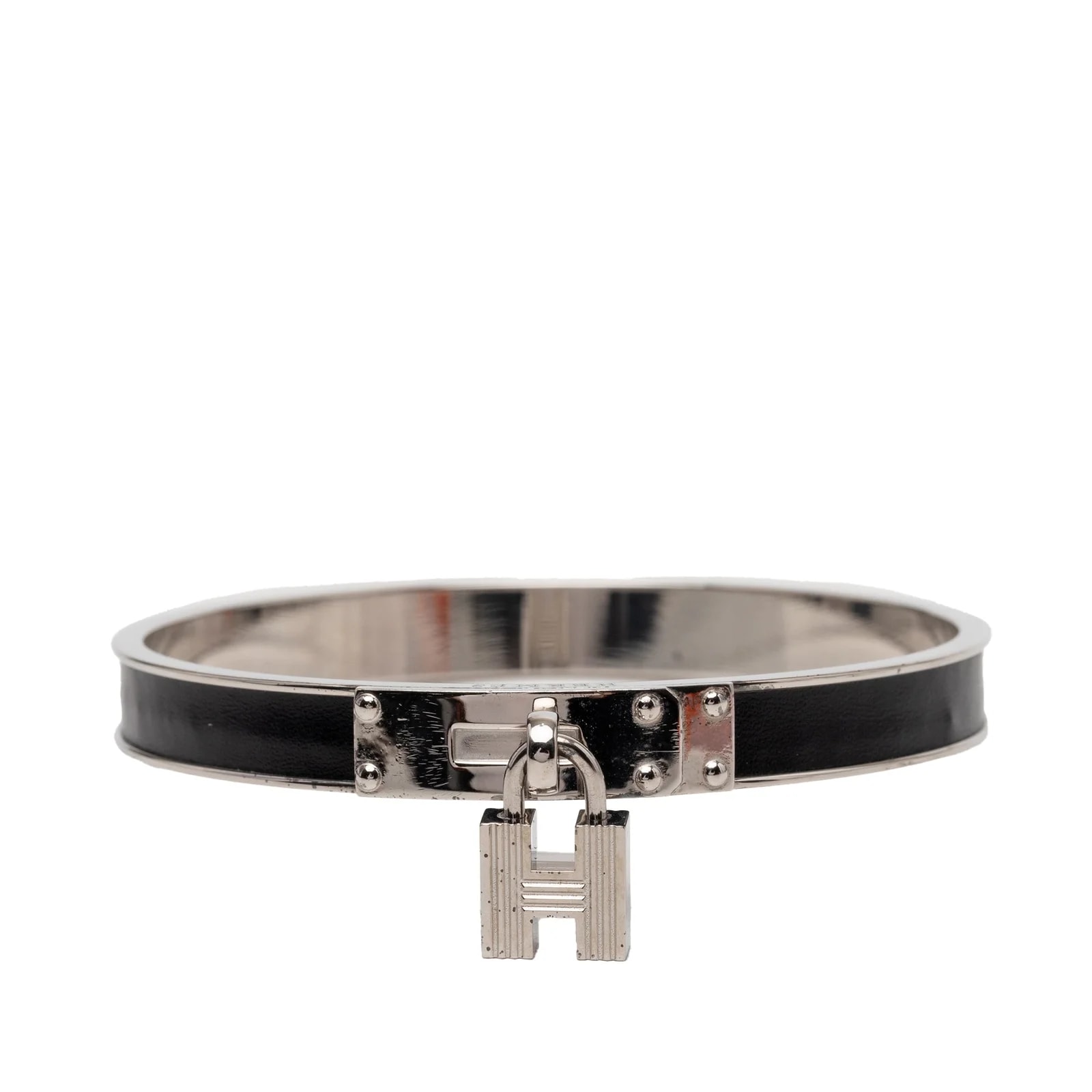 Hermès — Palladium Plated Kelly Cadena Lock Bangle — Jewelry — resale