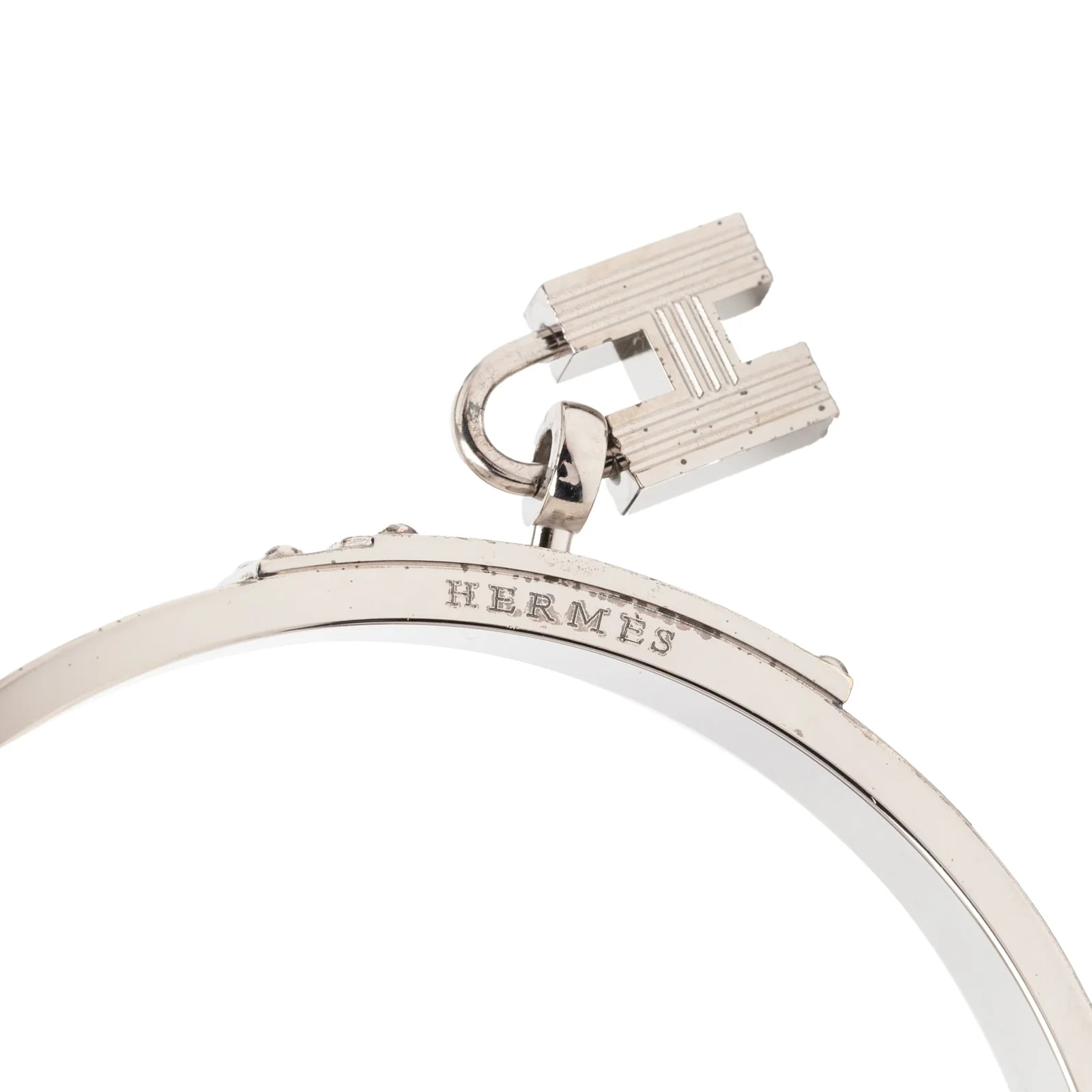 Palladium Plated Kelly Cadena Lock Bangle 4