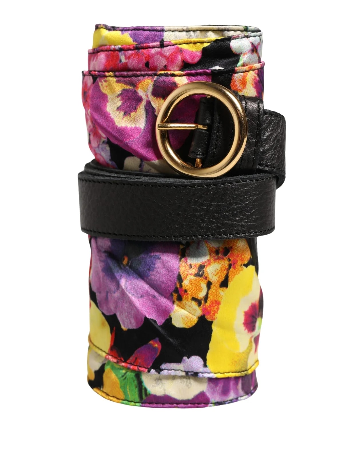 Cavalli Class — Cavalli Class Floral Wide Waist Metal Buckle Cintura Belt — Accessory — resale