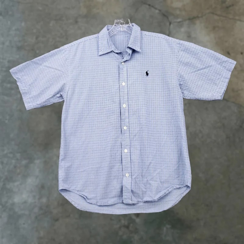 Polo Ralph Lauren — Polo Ralph Lauren Button Up Shirt Large Long Sleeve Plaid Collared Pony Shirt — streetwear — resale