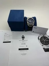 IWC Ingenieur Double Chronograph Automatic Blue Black Dial Titanium IW376501 2
