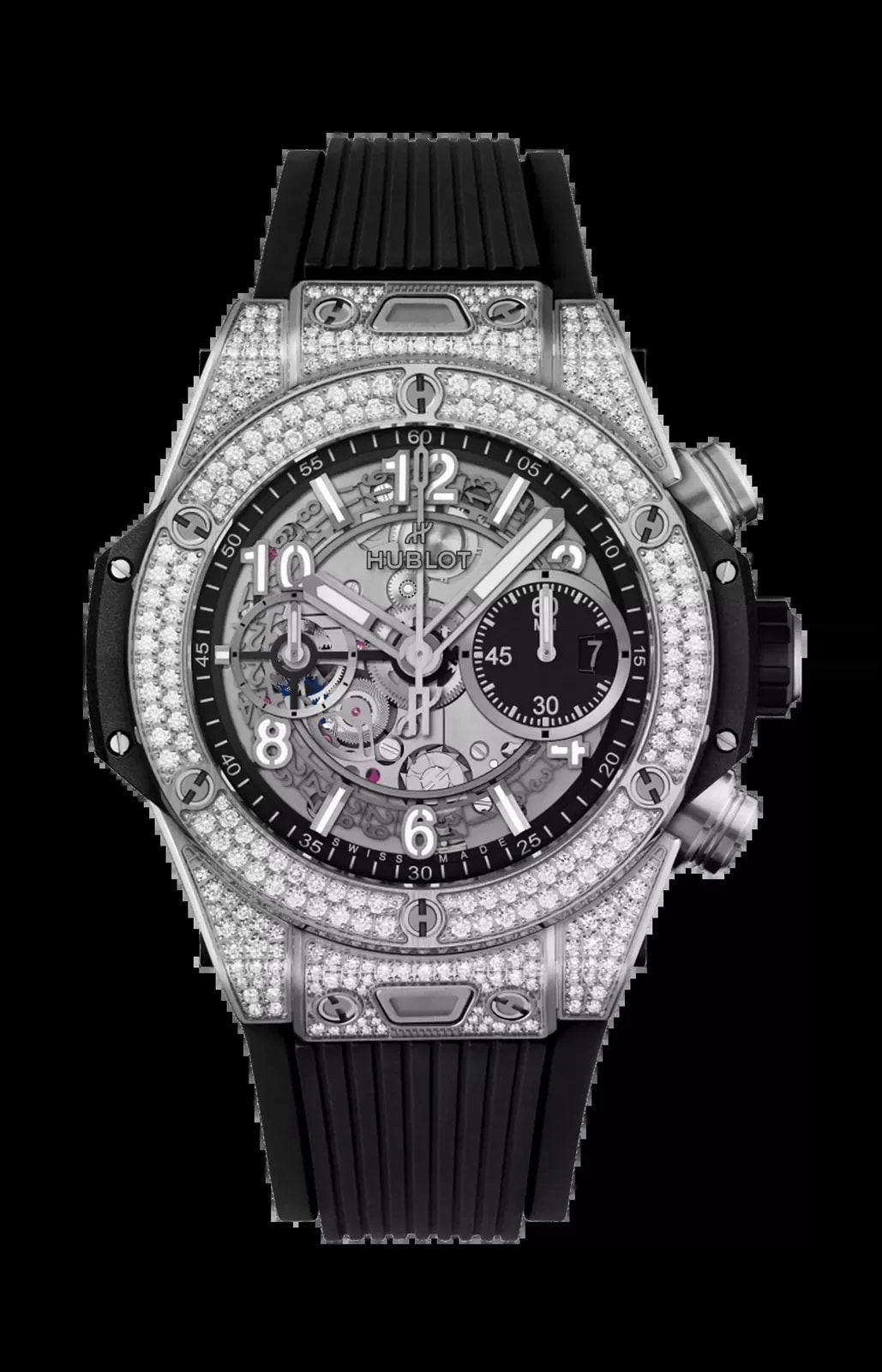 Worldofluxuryus — Hublot Big Bang Unico Titanium Pavé Titanium ’s — Watch — resale