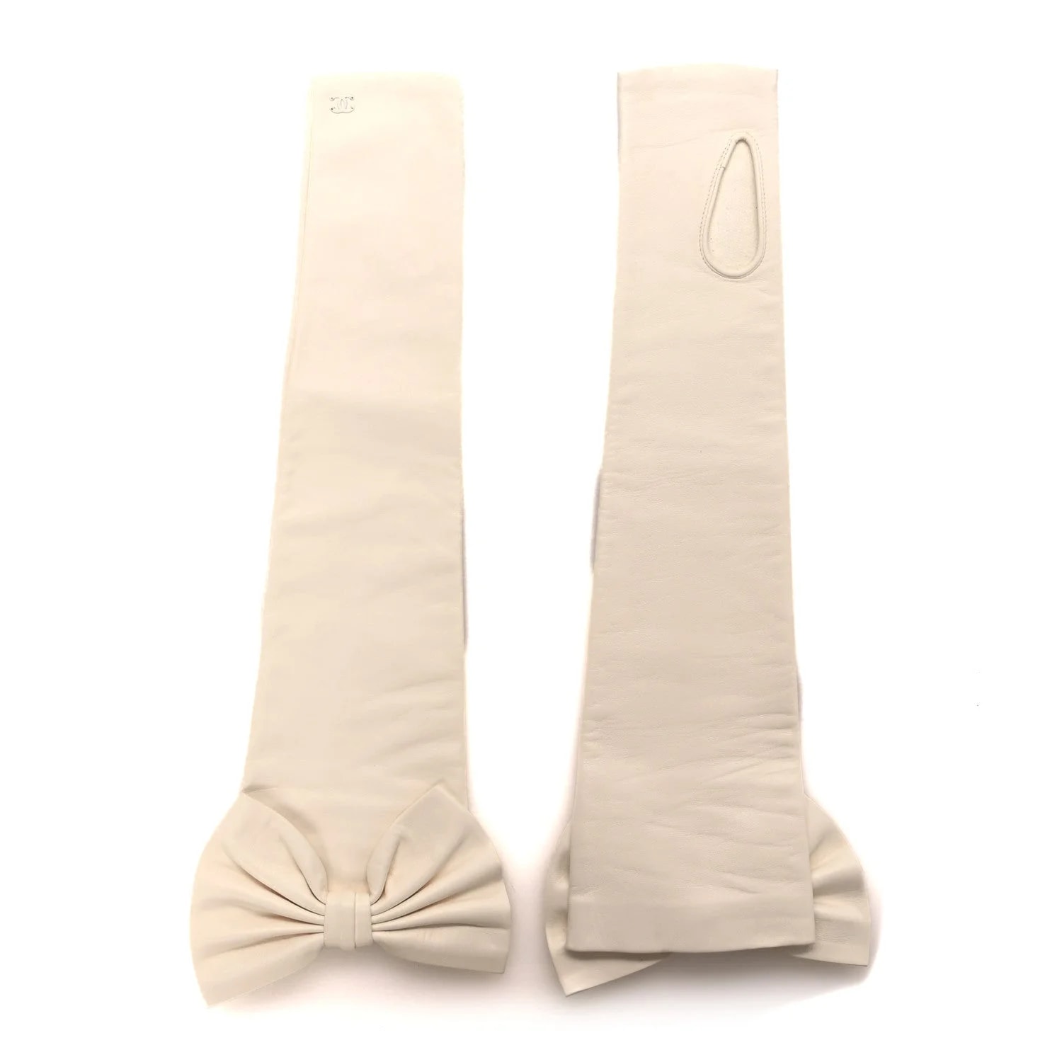 Chanel — Fingerless CC Bow Long Gloves — Accessory — resale