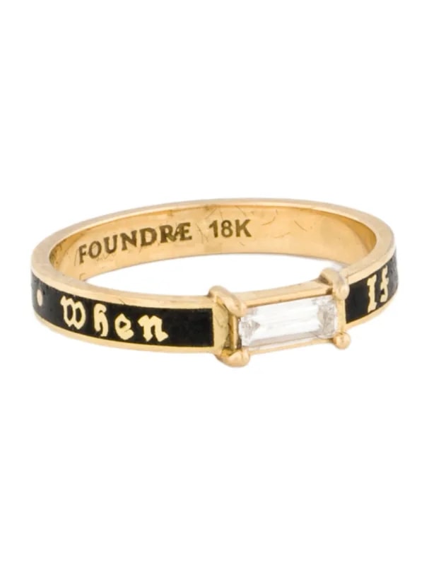 FoundRae — 18K & Enamel "If Not Now Then When" — Jewelry — resale